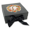 Floral Antler Gift Boxes with Magnetic Lid - Black - Front (angle)