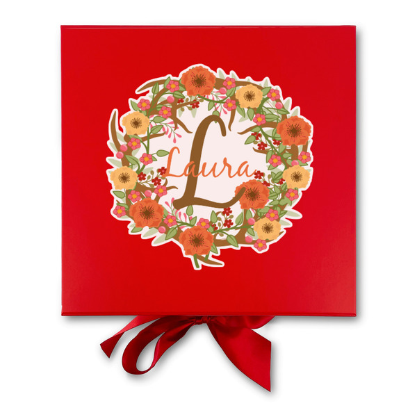 Floral Antler Gift Boxes with Magnetic Lid - Red - Approval