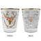 Floral Antler Glass Shot Glass - with gold rim - APPROVAL