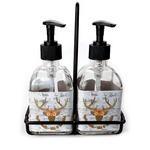 Floral Antler Glass Soap & Lotion Bottles (Personalized)