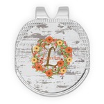 Floral Antler Golf Ball Marker - Hat Clip - Silver