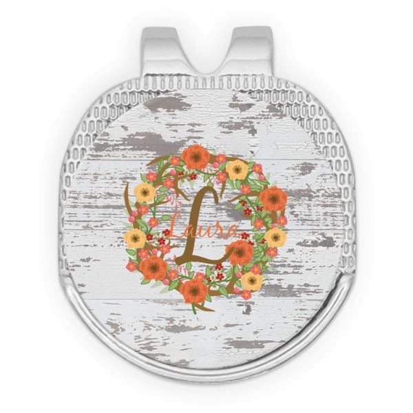 Floral Antler Golf Ball Hat Clip Marker - Apvl
