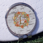 Floral Antler Golf Ball Marker - Hat Clip
