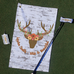 Floral Antler Golf Towel Gift Set (Personalized)