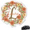 Floral Antler Graphic Car Decal