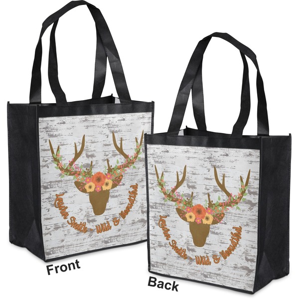 Floral Antler Grocery Bag - Apvl