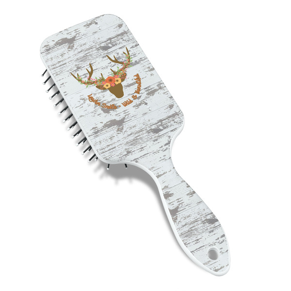 Floral Antler Hair Brush - Angle View