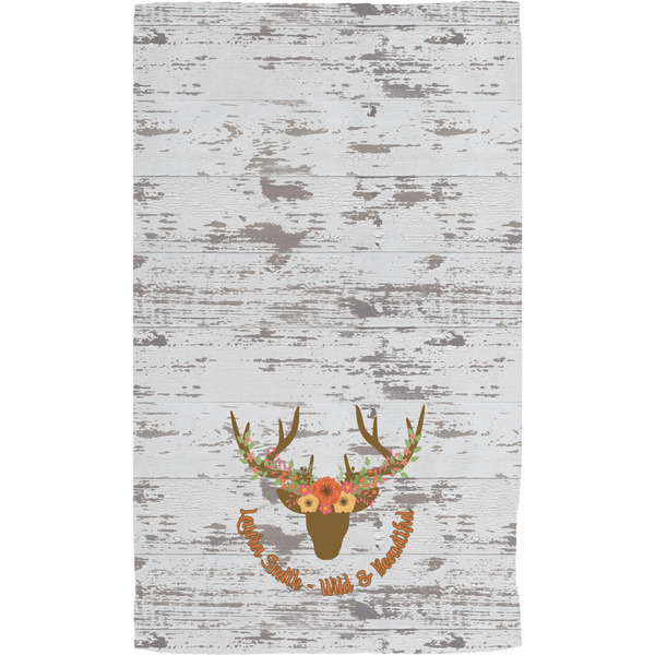 Floral Antler Hand Towel (Personalized) Full