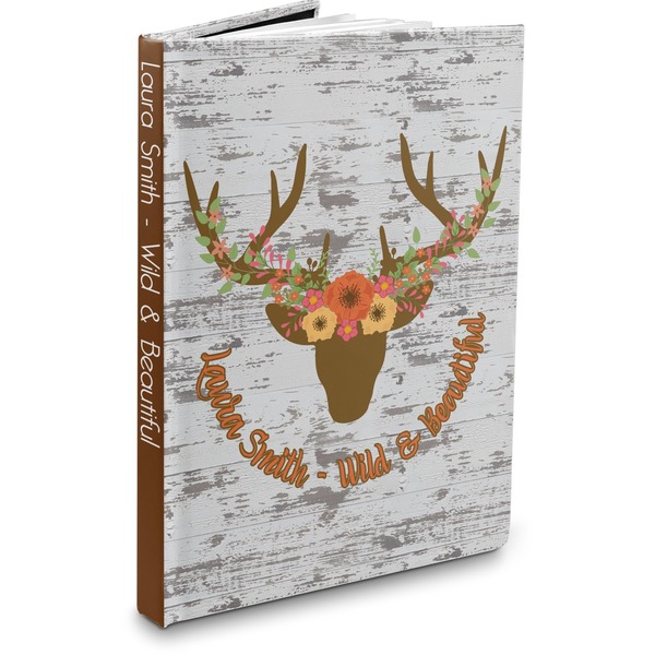 Custom Floral Antler Hardbound Journal (Personalized)