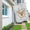 Floral Antler House Flags - Double Sided - LIFESTYLE