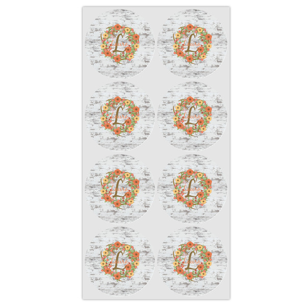 Floral Antler Icing Circle - Medium - Set of 8