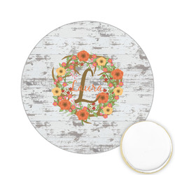 Floral Antler Printed Cookie Topper - 2.15" (Personalized)