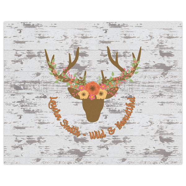 Floral Antler Indoor / Outdoor Rug - 8'x10' - Front Flat