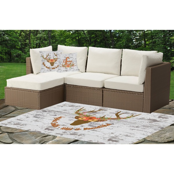 Floral Antler Indoor / Outdoor Rug & Cushions