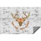 Floral Antler Indoor / Outdoor Rug - 6'x8' w/ Name or Text
