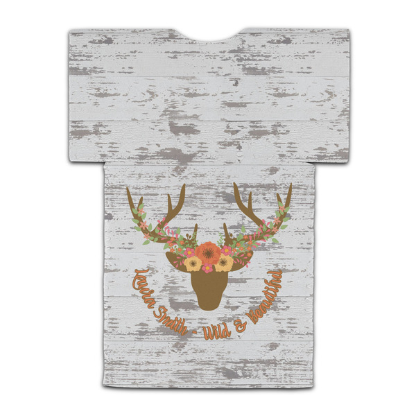 Floral Antler Jersey Bottle Cooler - BACK (flat)