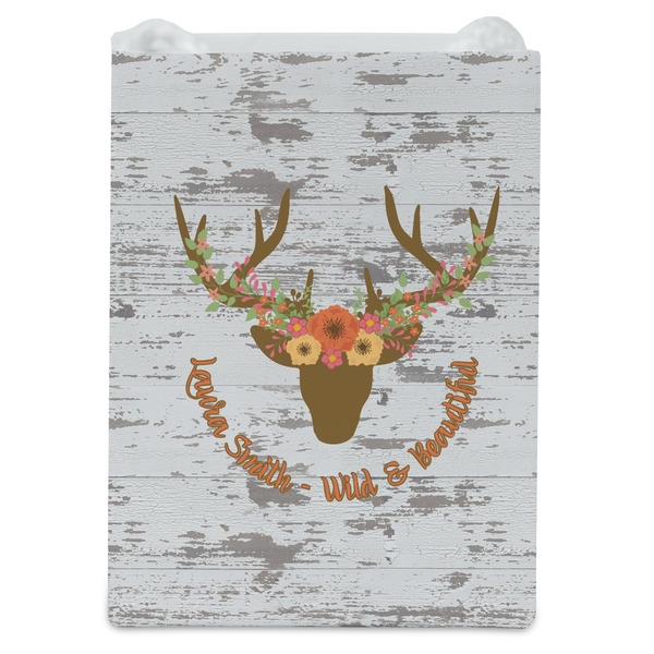 Floral Antler Jewelry Gift Bag - Matte - Front