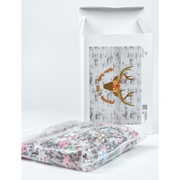 Floral Antler Jigsaw Puzzle 1014 Piece - Box