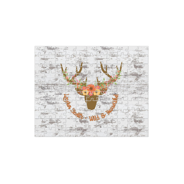 Custom Floral Antler 110 pc Jigsaw Puzzle (Personalized)