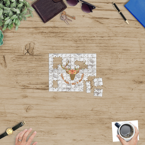 Floral Antler Jigsaw Puzzle 110 Piece - In Context
