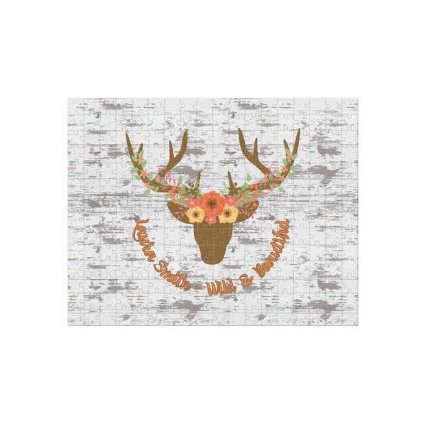 Custom Floral Antler 252 pc Jigsaw Puzzle (Personalized)
