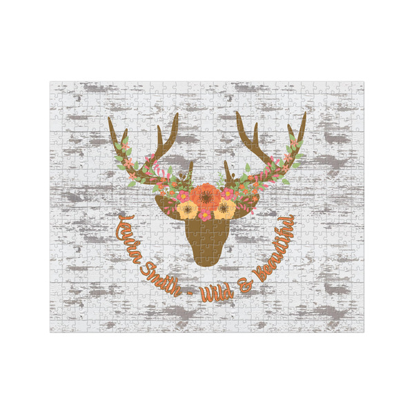 Custom Floral Antler 500 pc Jigsaw Puzzle (Personalized)
