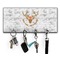 Floral Antler Key Hanger w/ 4 Hooks w/ Name or Text