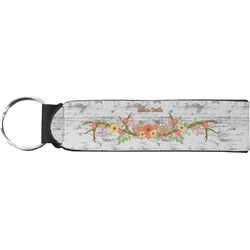 Floral Antler Neoprene Keychain Fob (Personalized)