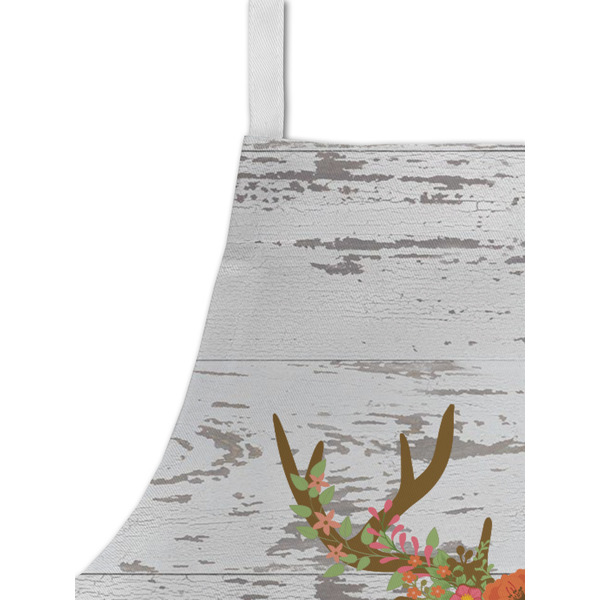 Floral Antler Kid's Aprons - Detail