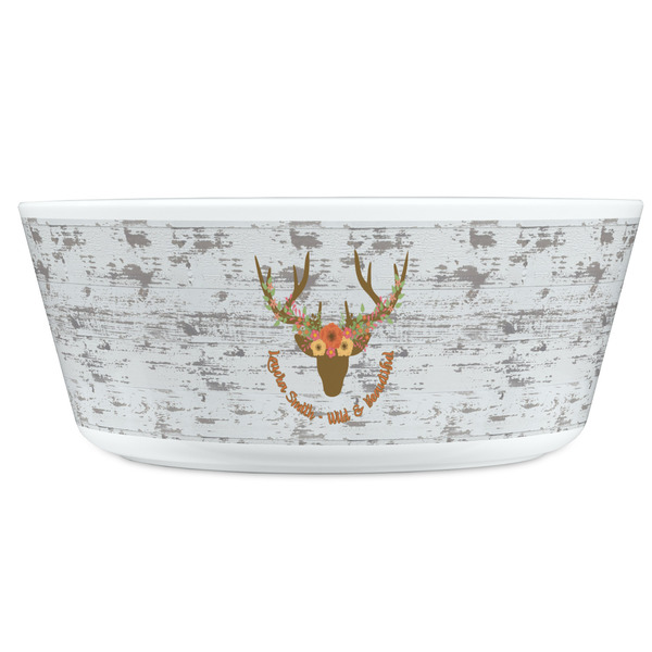 Floral Antler Kids Bowls - FRONT