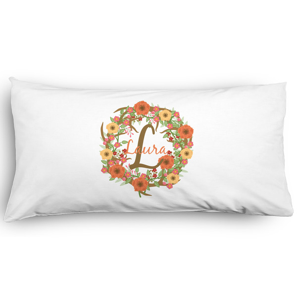 Custom Floral Antler Pillow Case - King - Graphic (Personalized)