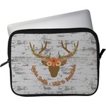 Floral Antler Laptop Sleeve / Case - 15" (Personalized)