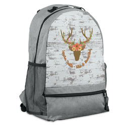 Floral Antler Backpack - Grey (Personalized)