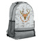 Floral Antler Large Backpack - Gray - Angled View