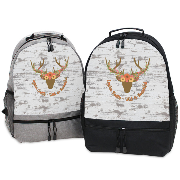 Floral Antler Large Backpacks - Both