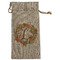 Floral Antler Large Burlap Gift Bag - Front (Personalized)