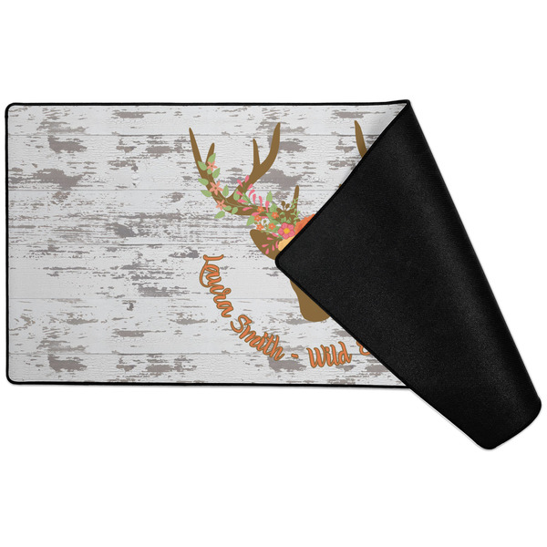 Floral Antler Large Gaming Mats - FRONT W/ FOLD