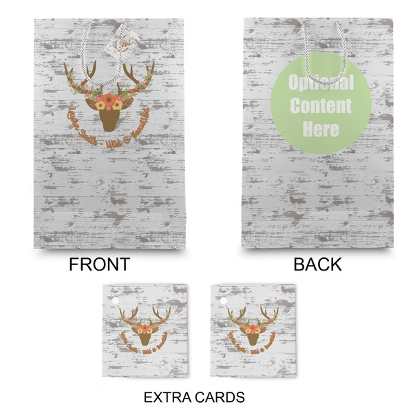 Floral Antler Large Gift Bag - Approval