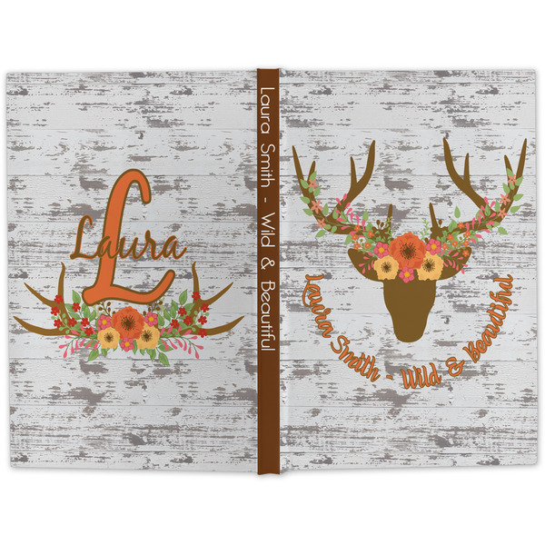 Floral Antler Large Hard Cover Journal - Apvl