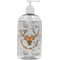 Floral Antler Plastic Soap / Lotion Dispenser (16 oz - Large - White) (Personalized)