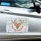 Floral Antler Large Rectangle Car Magnets- In Context