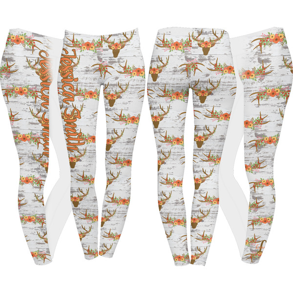Floral Antler Leggings Turn Around - Apvl