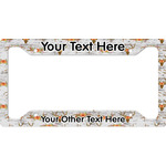 Floral Antler License Plate Frame - Style A (Personalized)