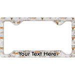 Floral Antler License Plate Frame - Style C (Personalized)