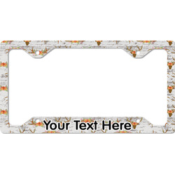 Floral Antler License Plate Frame - Style C (Personalized)