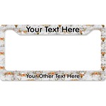 Floral Antler License Plate Frame - Style B (Personalized)