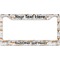 Floral Antler License Plate Frame - Style B (Personalized)