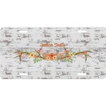 Floral Antler Front License Plate (Personalized)