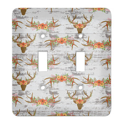 Floral Antler Light Switch Cover (2 Toggle Plate)