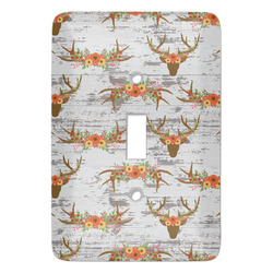Floral Antler Light Switch Cover (Personalized)
